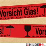 HILDE24 | rotes und auffälliges PP-Warnklebeband mit Aufdruck